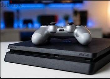 playstation 4 slim بحالة الزيرو ومليان العاب واشتراك بلس