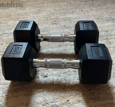 (Rubber Hex Dumbbells)