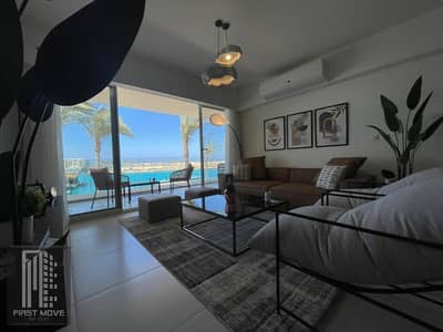 Fully finished 2-bedroom apartment with air conditioning units, ready for immediate delivery, in New Alamein City.