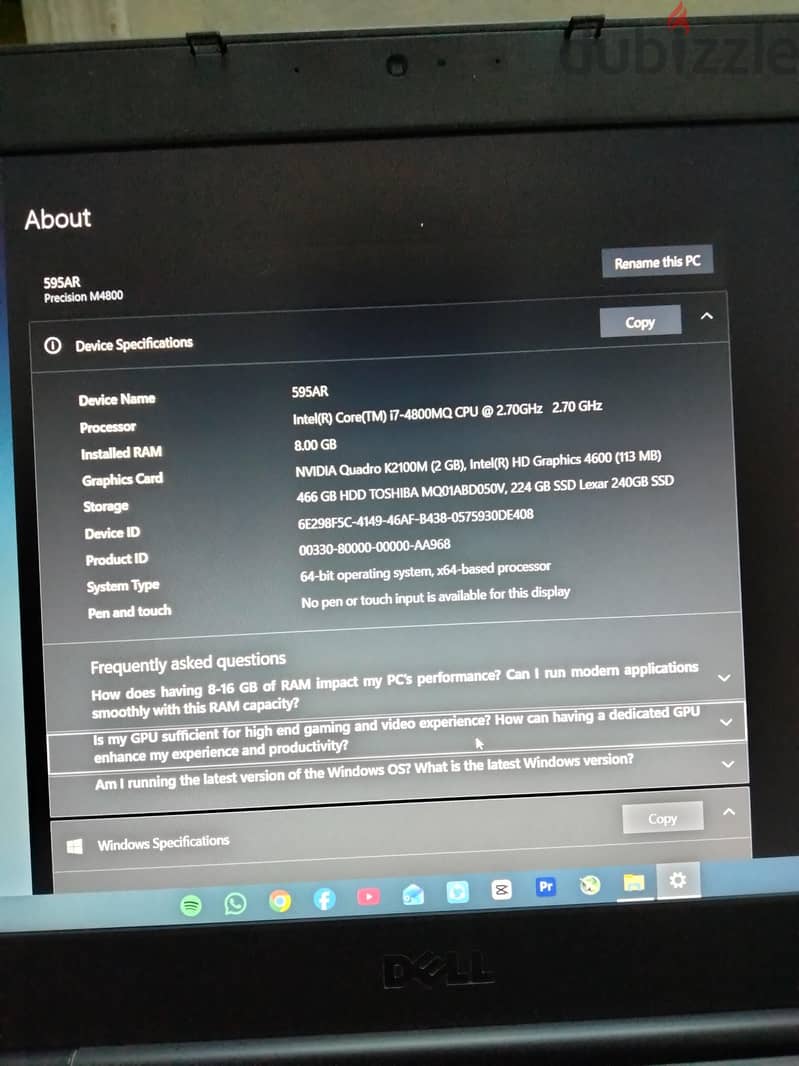 Dell Precision M4800 2