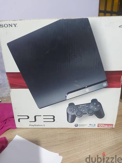 Sony PlayStation 3 Slim 120GB + دراع أصلي+ FIFA 2009 +PES 2009