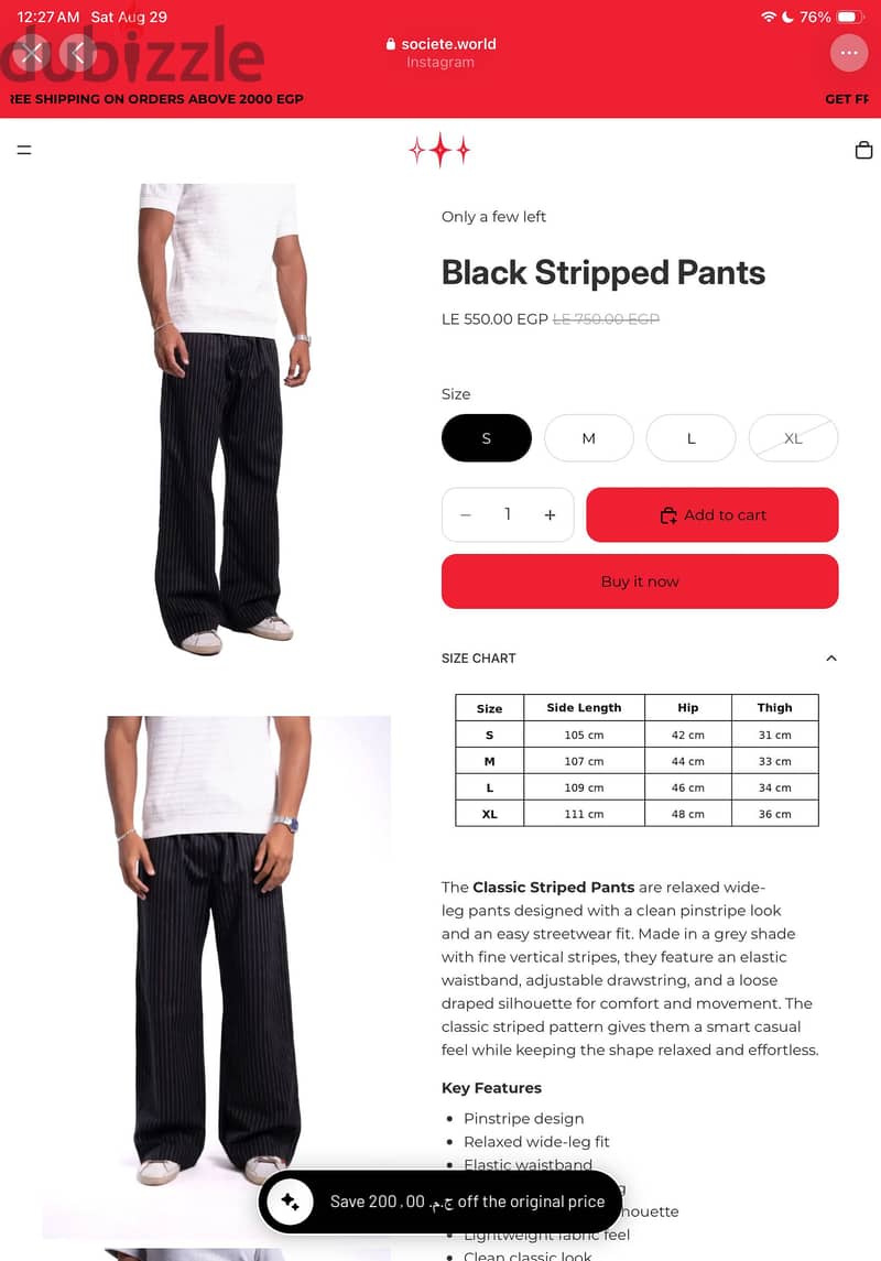 societe Black Stripped Pants 1