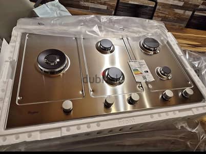 بوتاجاز بلت ان whirlpool إيطالي 90سم خمسة شعلة جديد