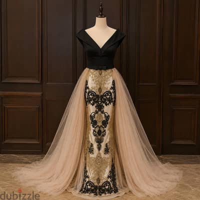 Royal mermaid soiree dress فستان سوريه ملكي ميرميد