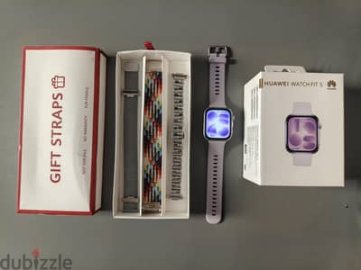 Huawei Watch Fit 5 Like New – Used 3 Weeks + 3 Straps + Box & Warranty
