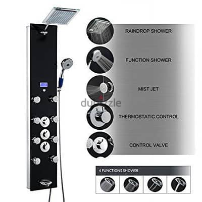 Brand New Glass Hydromassage Shower Panel \ لوحة دش هيدرومساج