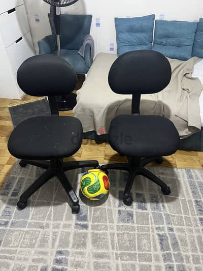 Two desk chairs hydraulic
