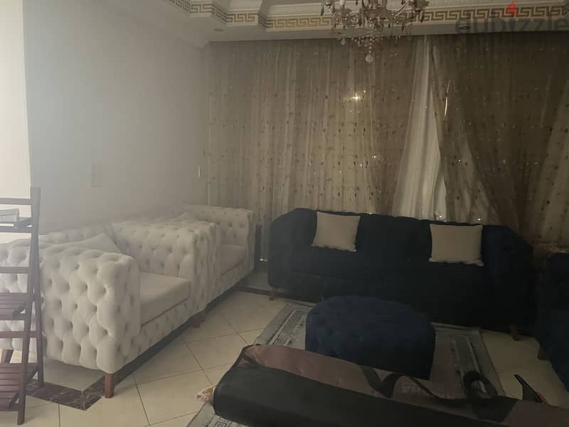 Blue and beige salon 1