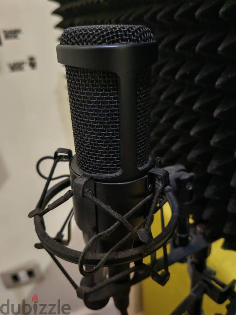 AT 2020 MIC XLR + Isolation Shield + Shock Mount 1
