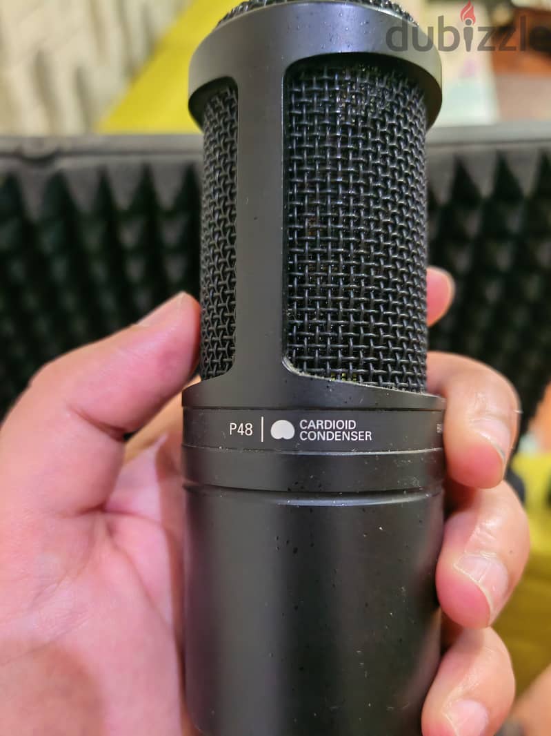 AT 2020 MIC XLR + Isolation Shield + Shock Mount 3