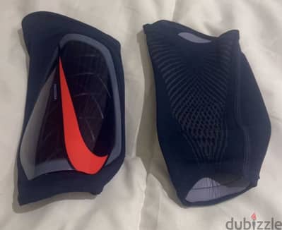 Nike original shin guard navy blue and red