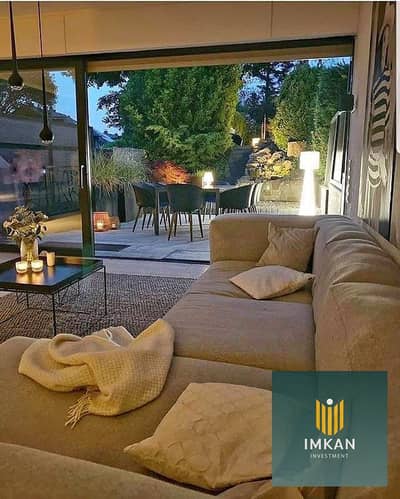 Ground floor apartment with garden for sale in installments over the longest payment period, fully finished, in La Vista El Patio Oro Compound, Fifth