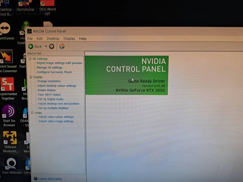 Rtx 3050 Intel core i7 8700 16 DDR4 pc 3