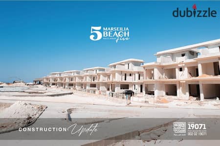 For Sale: 90 sqm Ground-Floor Chalet at Marseille Beach, Ras El Hekma, North Coast, with a 10% down payment, 10-year installments, immediate delivery,