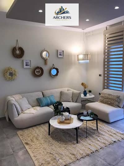 Big discount, instant delivery, super lux finishing, Mayan Prime compound, location on the Suez, opposite Swan Lake, 5 minutes to Al Rehab and the Fif