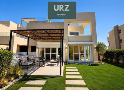 own a corner town villa with a private pool, hotel-style finishing, and air conditioning in Ras El Hekma next to Waterway Modon Summer Cali Coast