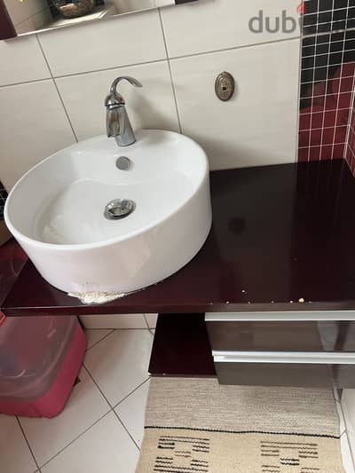 وحدة حمام البيع مع برواز و حوض