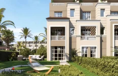 Townhouse with a distinctive layout and size overlooking the lake in Butterfly Mostakbal City, next to Palm Hills