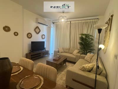 Furnished apartment for rent in the most prestigious phase of Madinaty, 128 sq m apartment in B8, first occupancy, ultra-super deluxe finishing, moder