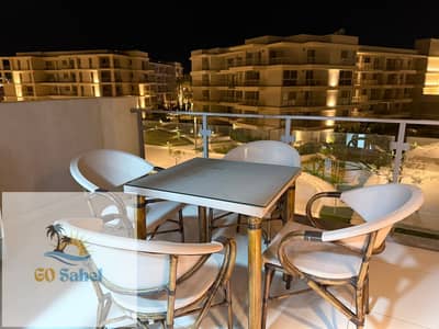 شاليه للايجار بمارينا مراسي غرفتين لوكيشن مميز خطوات لممشى المارينا - marina marassi north coast  - marina west