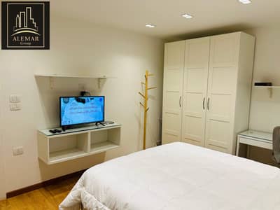 Furnished studio for rent in Madinaty B6 ground floor with garden special finishing