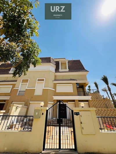 For sale at a bargain price in Suez Townhouse villa with private pool, opposite The Spine Madinaty Zed East and La Vista near Mivid