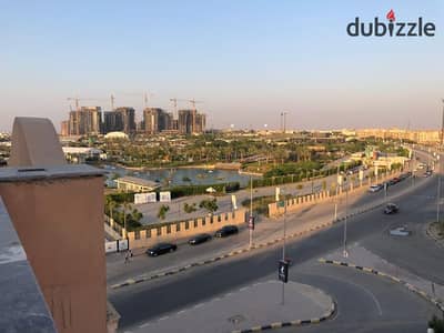 For Rent in Continental Gardens: Furnished Roof Apt (1BR, Glass House, 100m² Open Terrace), Fully A/C