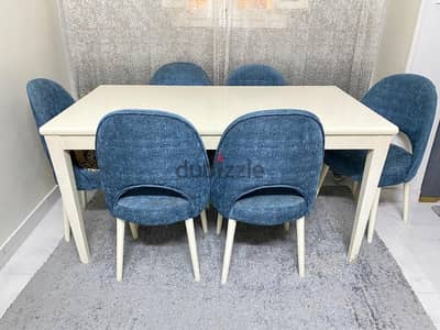 Wooden Dining Table + 6 Chairs for Sale