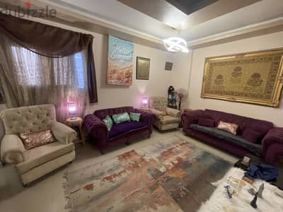 طقم انتريه ٤ قطع  كرسيين  كنبه ٣ افراد  كنبه فردين