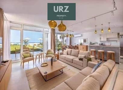 Two-bedroom chalet, first row on Crystal Lagoon, for sale in Ras El Hekma North Coast next to modon near Mountain View cali coast dose  La Vista