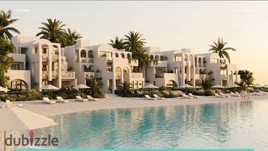شاليه متشطب للبيع بالتقسيط عل10 سنين في مارينا سولت رأس الحكمه الساحل الشمالي Fully finished chalet for sale in Marina Salt Ras El Hekma, North Coast