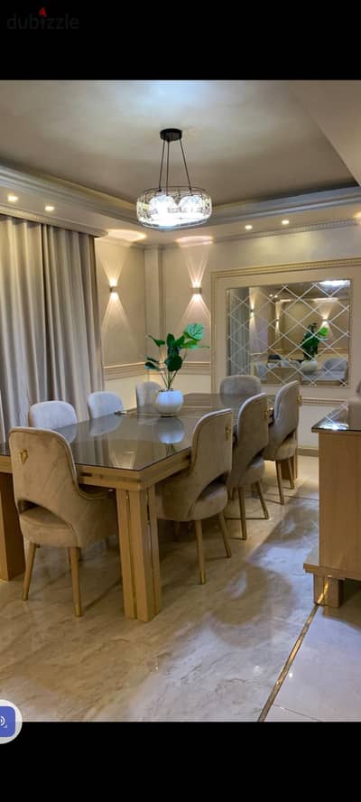 Furnished apartment for rent in North Lotus, 200 sqm, Fifth Settlement, New Cairo.