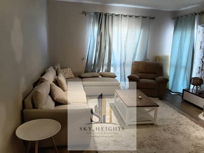 Furnished apartment for rent in Phase 8 of Al Rehab 2. Fully finished to a high standard, 99 sq m, 2 bedrooms, 1 bathroom, facing the Eastern Market a