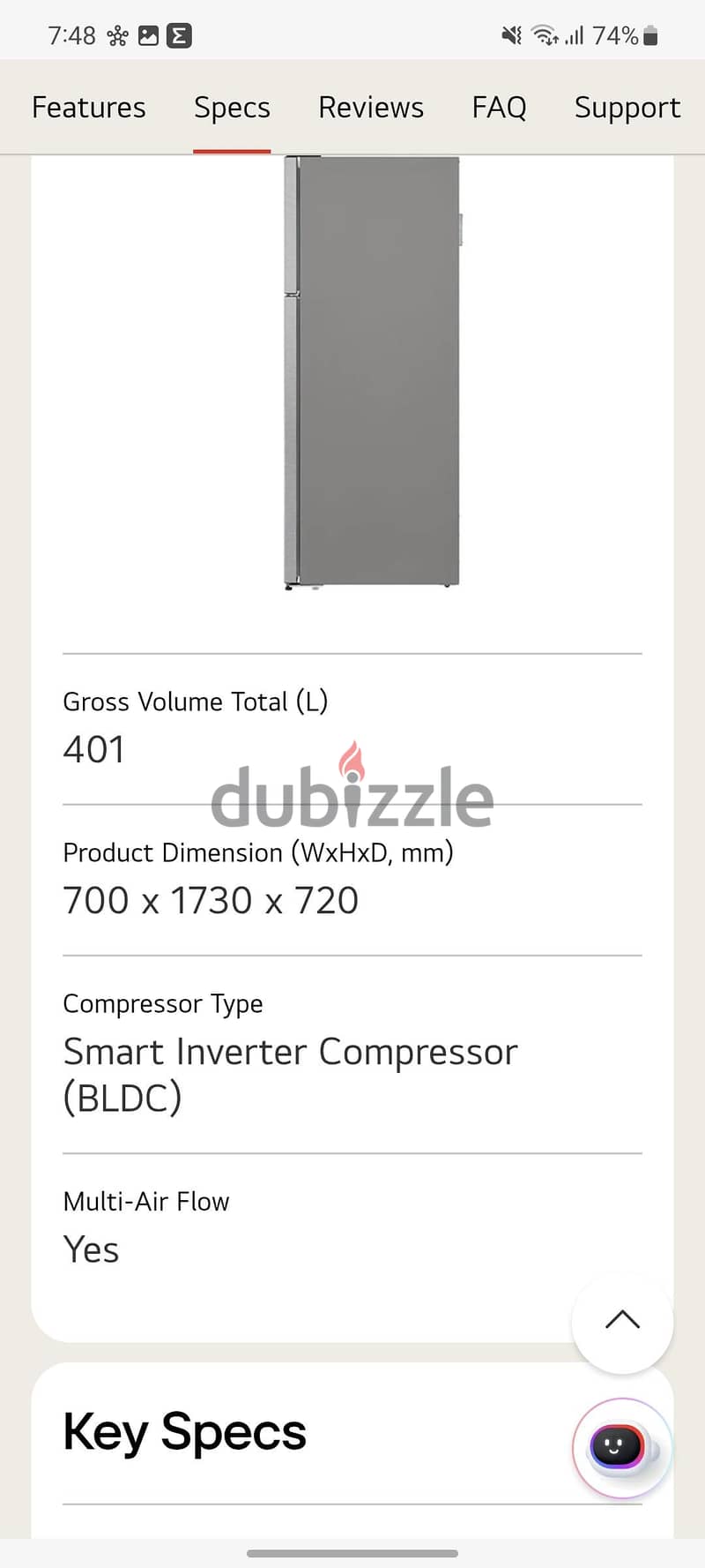 LG 401L Refrigurator 1
