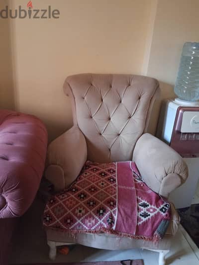 كنبة ركنه بكرسين