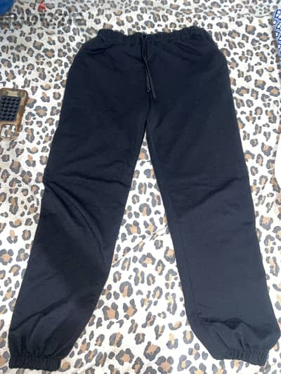 Black and white sweat pants