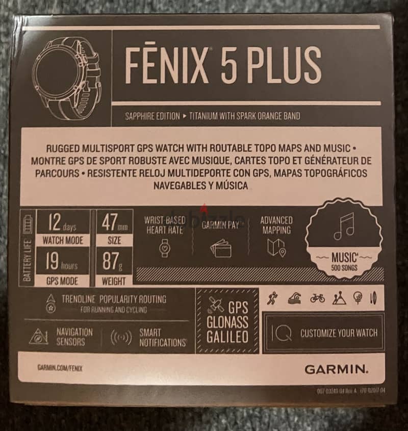 Garmin Fenix 5 Plus Sapphire 1