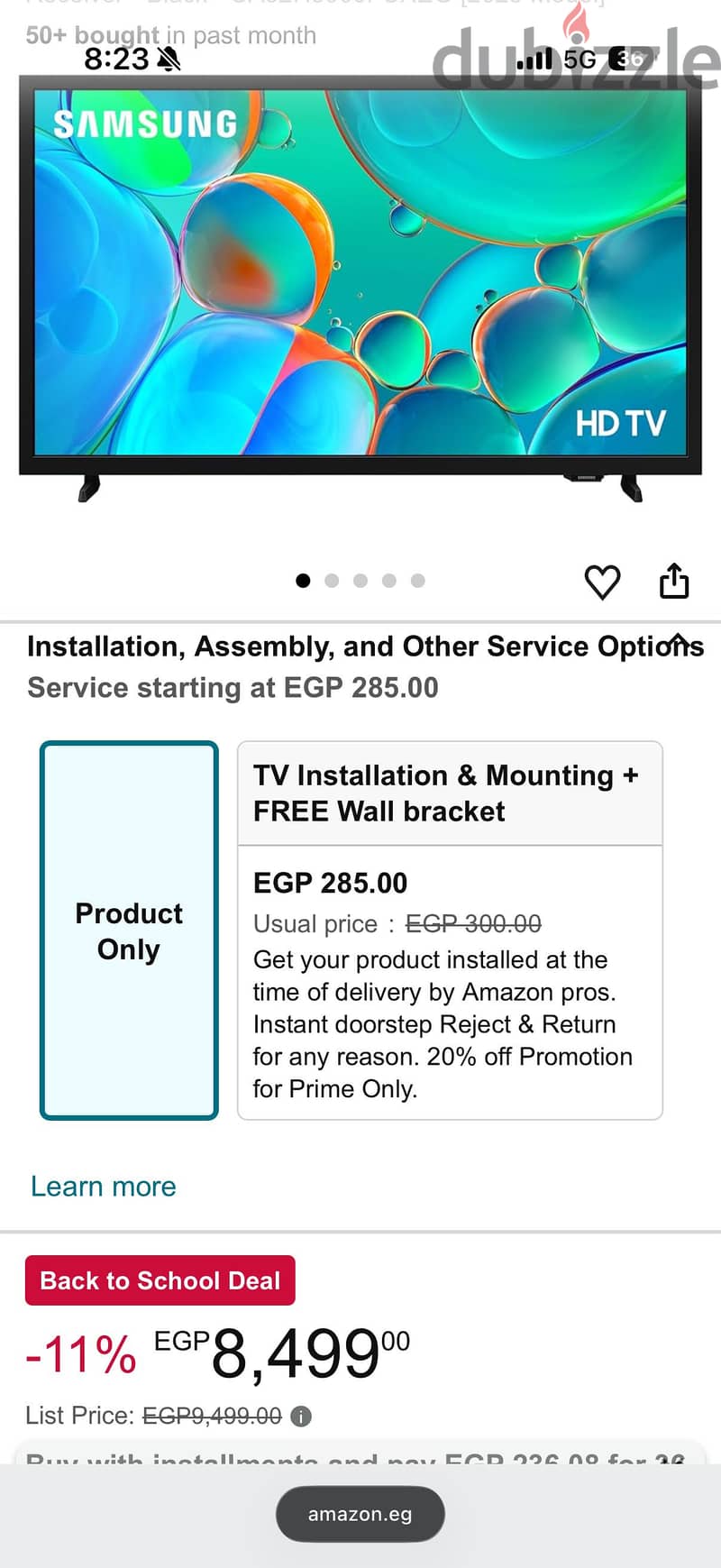 Samsung Smart TV Screen 32” 7