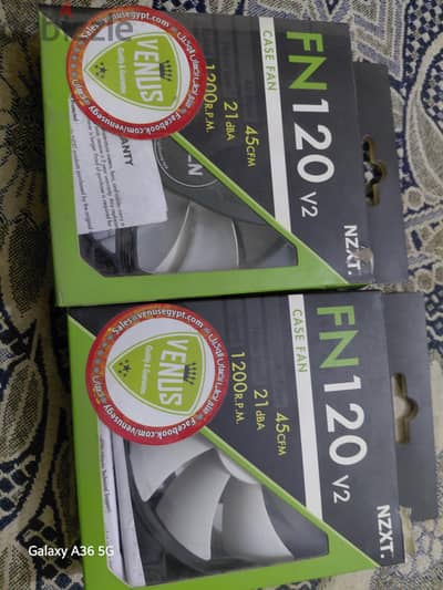 للبيع فقط مروحتين case NZXT 120MM