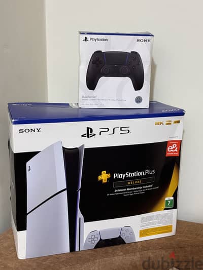 PS5 Slim 1TB Disc + 2 Controllers – New Unused 