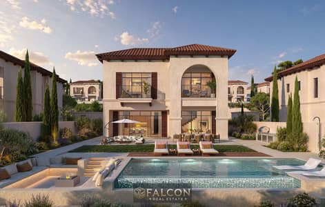 فيو بحر بانورامي + Private Pool فيلا Spanish Style للبيع  مدن راس الحكمة الساحل الشمالي بجوار فوكا باي ماونتن فيو مراسي Modon Ras Al Hekma North Coast