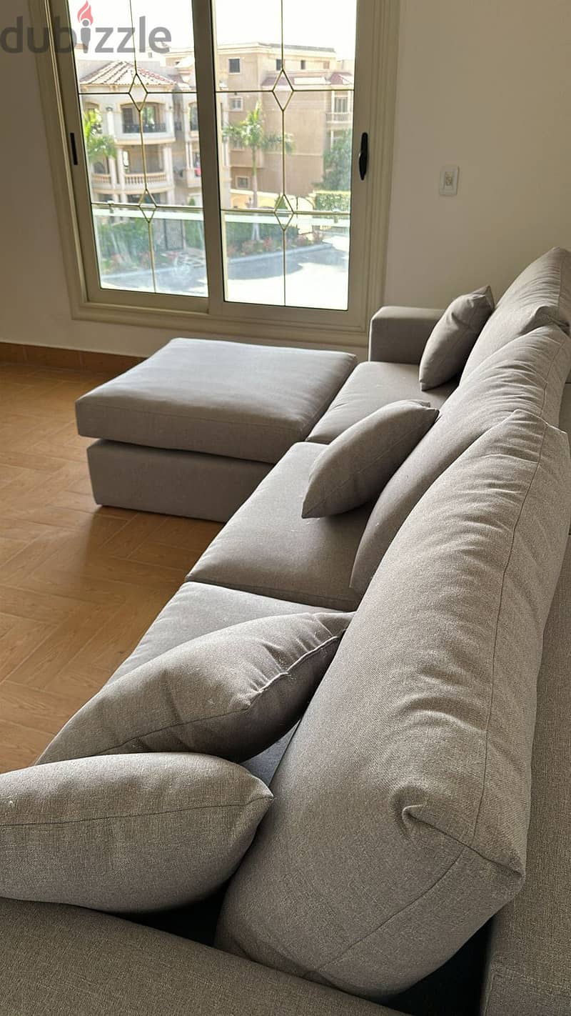 Grey L Shape Couch in perfect condition 1