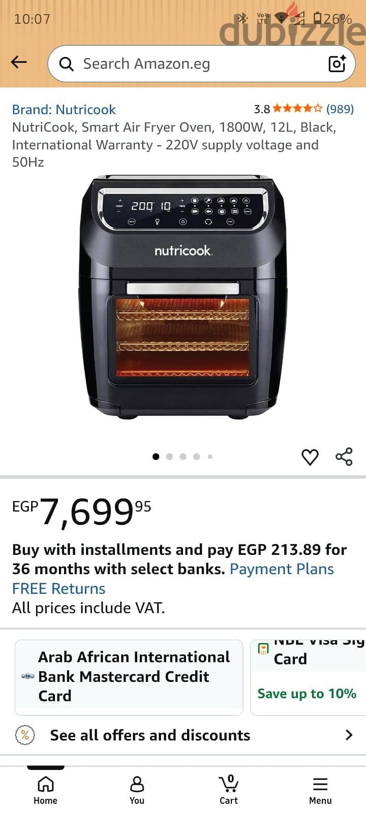 Air fryer nutricook 10