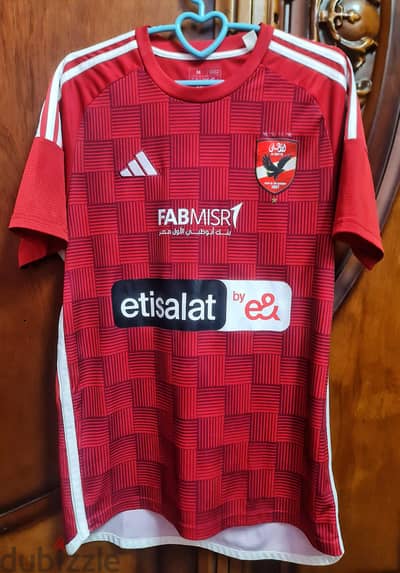 تيشيرت الاهلى اديداس  adidas اوريجنال استخدام خفيف مقاس M