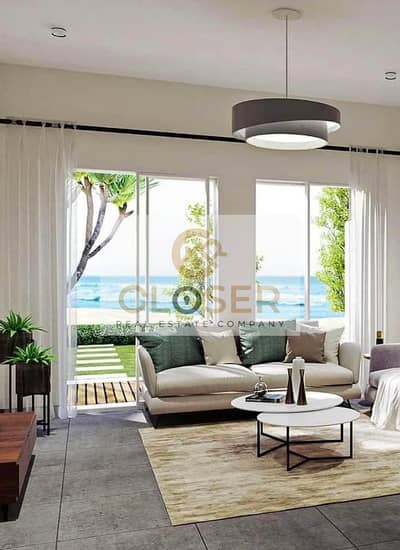 Own a fully finished chalet in Azha North Coast village with no down payment at the best price.