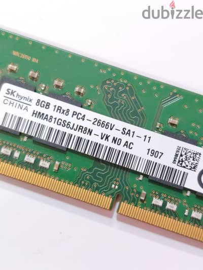 رامة لابتوب 8GB DDR4 SK Hynix 2666MHz أصلية - حالة ممتازة