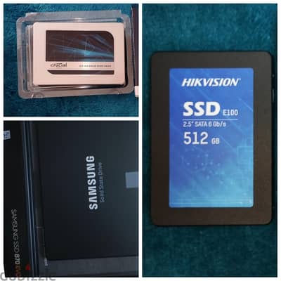 (500gb)Samsung Evo + crucial mx500 + hikvision e100