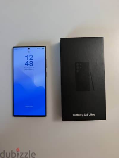 سامسونج S23 Ultra 256 أسود — معفي الضريبة — بالعلبة — حالة ممتازة