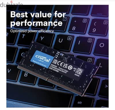 ram 32gb 5600MHz crucial  قطعة واحدة