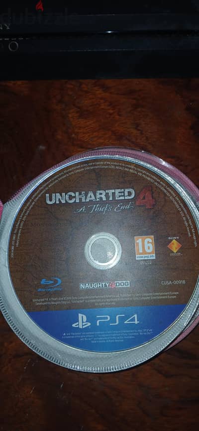 أسطوانة Uncharted 4 A Thief's End PS4 بحالة ممتازة